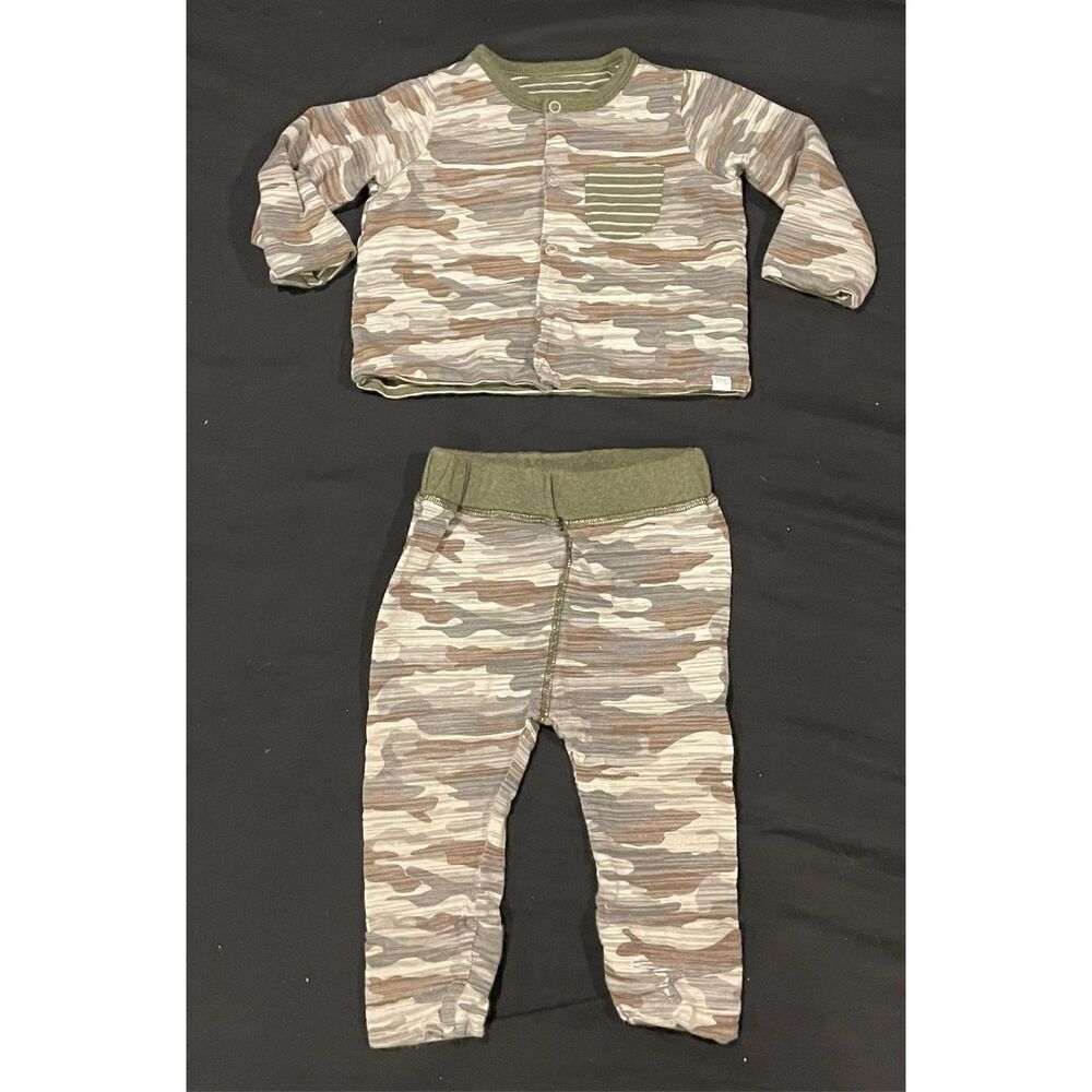 Mudpie 9-12m Camo Boys Set Jacket Pants